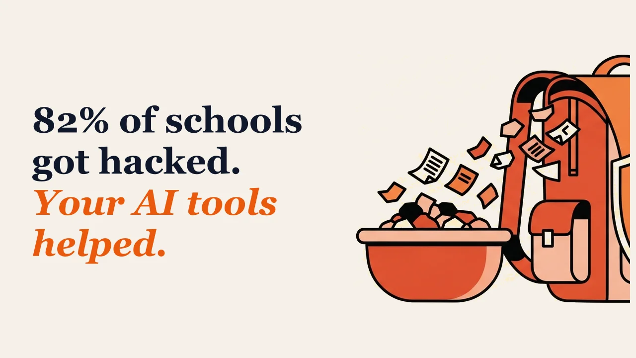 Illustration for: 82% of schools got hacked. Your AI tools helped.